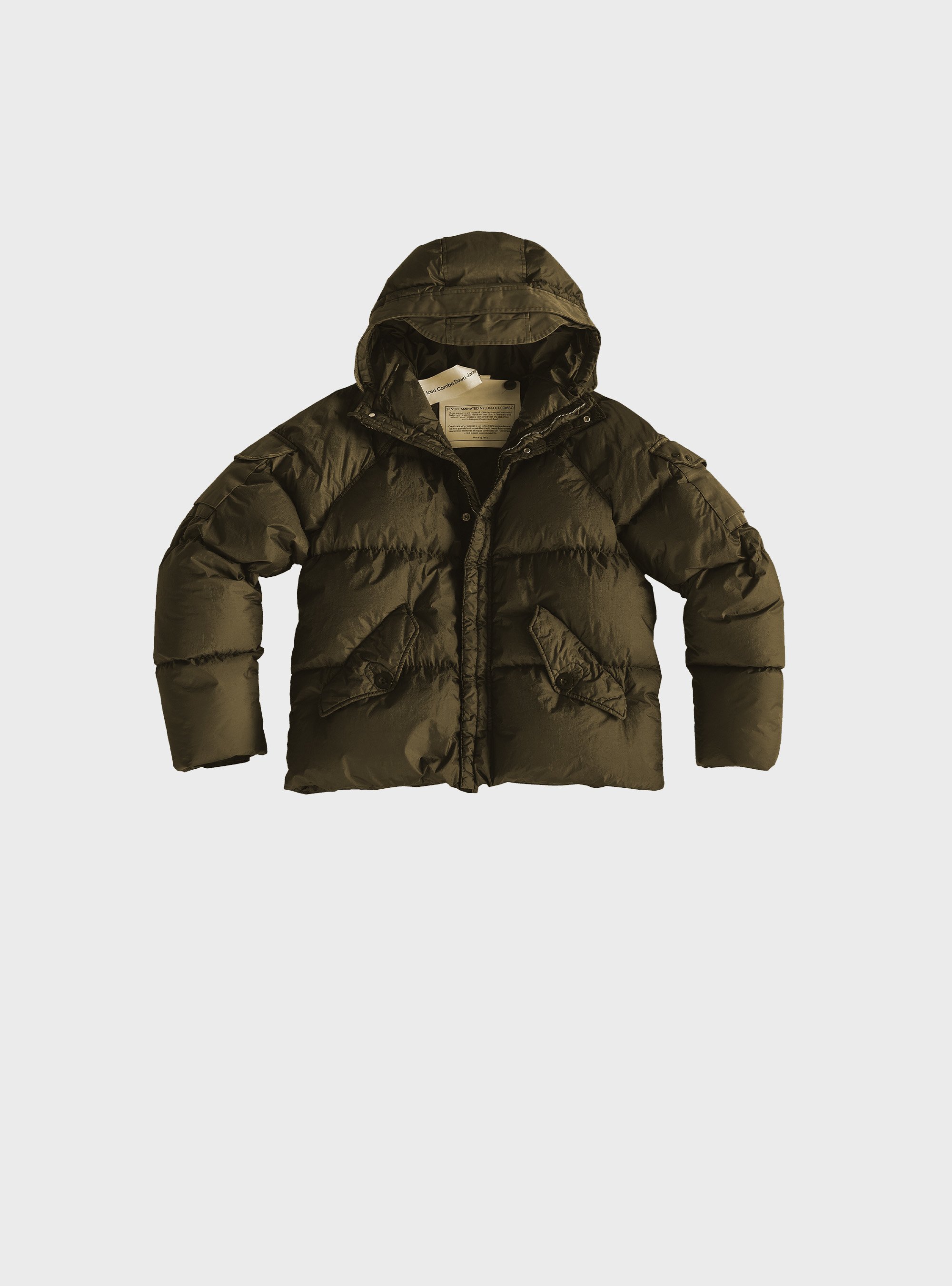 TEN C - ICED COMBO DOWN JACKET - Green Lizard - TEN C